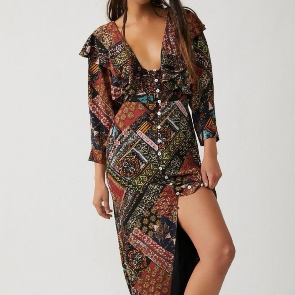 Free People Lennon maxi dress size small